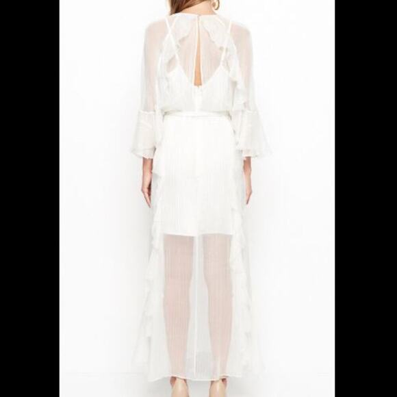 Alice McCall Moon Dance Maxi Dress in Metallic White Size 6 - Picture 3 of 12